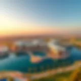 Aerial view showcasing Tilal Al Ghaf's stunning landscape and architectural design