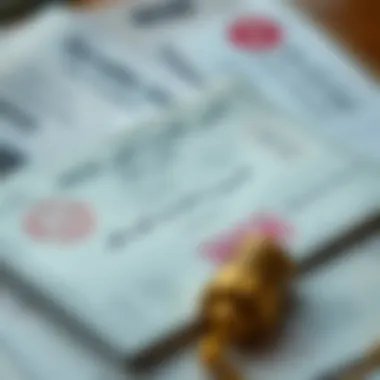 Visual representation of travel documents and visa stamps