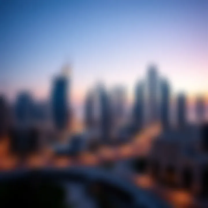 Dubai skyline showcasing luxury properties