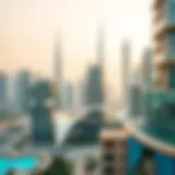 Stunning architectural view of Dubai skyline