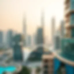 Stunning architectural view of Dubai skyline