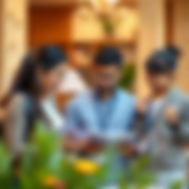 Parents discussing school choices