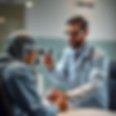 Healthcare professional conducting an examination