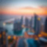 Stunning view of Jumeirah Beach Residences skyline