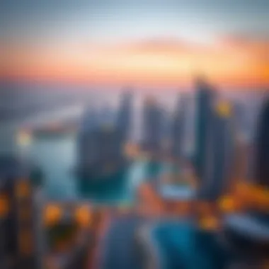 Stunning view of Jumeirah Beach Residences skyline