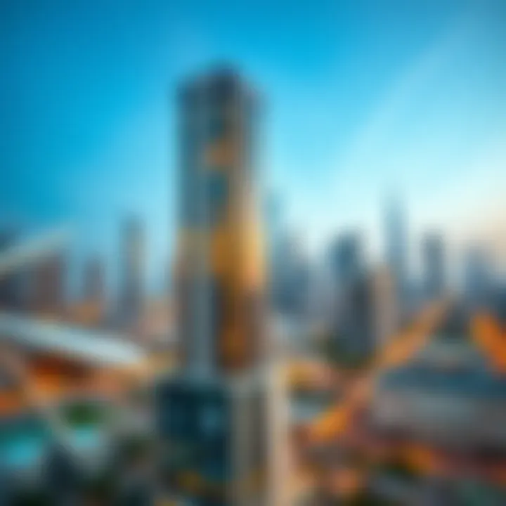 Aerial view of Dubai skyline showcasing modern architecture