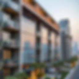 View of modern apartments in Dubai's skyline
