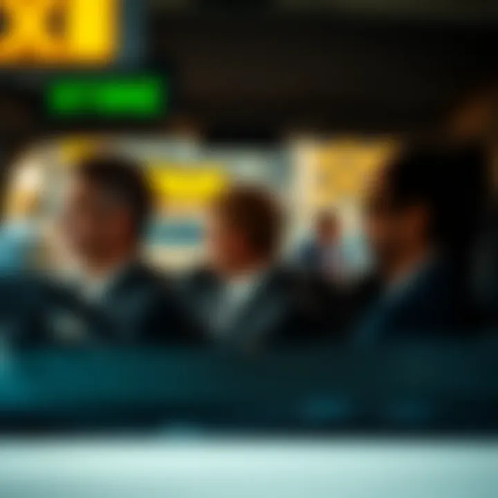 Passengers discussing taxi fare options