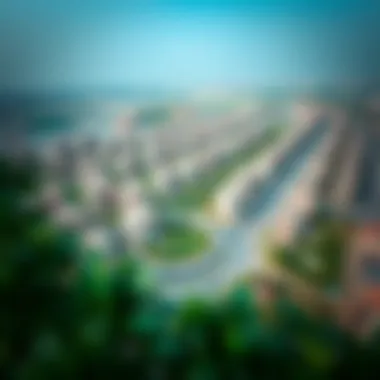 Aerial view of Al Nahda 1 showcasing residential developments