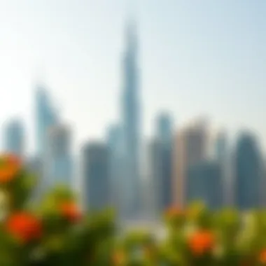 Modern Dubai Skyline Dubai skyline showcasing modern real estate