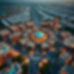 Aerial view showcasing the layout of Jumeirah Village Circle