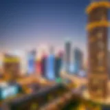 A panoramic view of Dubai showcasing its vibrant business district