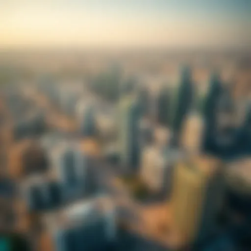 Aerial view of UAE skyline showcasing freehold properties