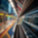 Dubai Metro map highlighting key routes