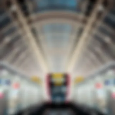 Modern Design of Dubai Metro Stations Interior view of a Dubai Metro station showcasing modern design