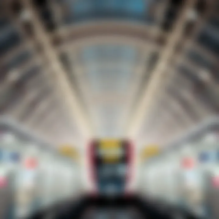 Modern Design of Dubai Metro Stations Interior view of a Dubai Metro station showcasing modern design