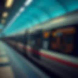 Dubai Metro train in motion