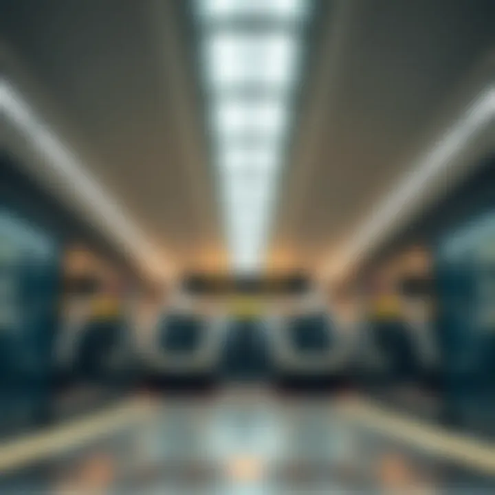 Interior of a Dubai Metro station