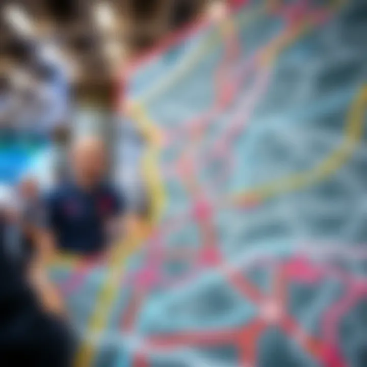 A map of the Dubai Metro system highlighting its extensive network and station locations