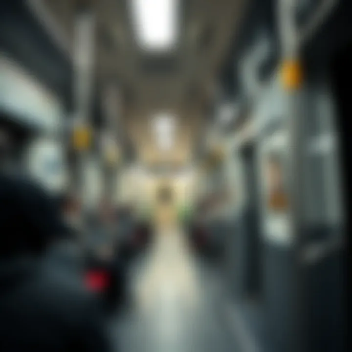Passengers enjoying a ride on the modern Dubai Metro, reflecting efficiency and comfort