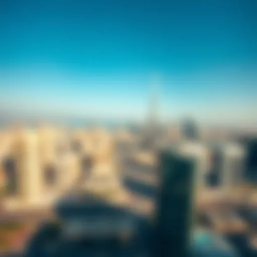 Overview of Dubai's skyline with prominent real estate developments