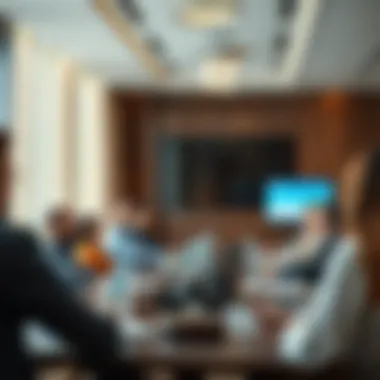 A conference room discussion among real estate stakeholders