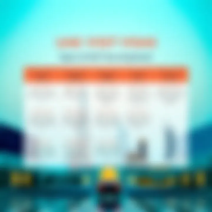 An infographic depicting different types of UAE visit visas