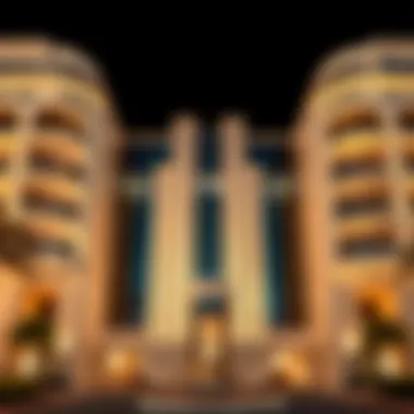 Elegant facade of the Zarooni Building showcasing modern architecture