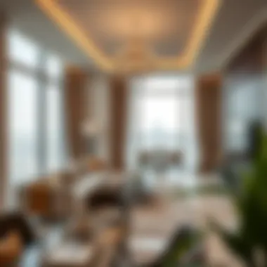 Luxurious interior of a Zarooni Building apartment with contemporary design